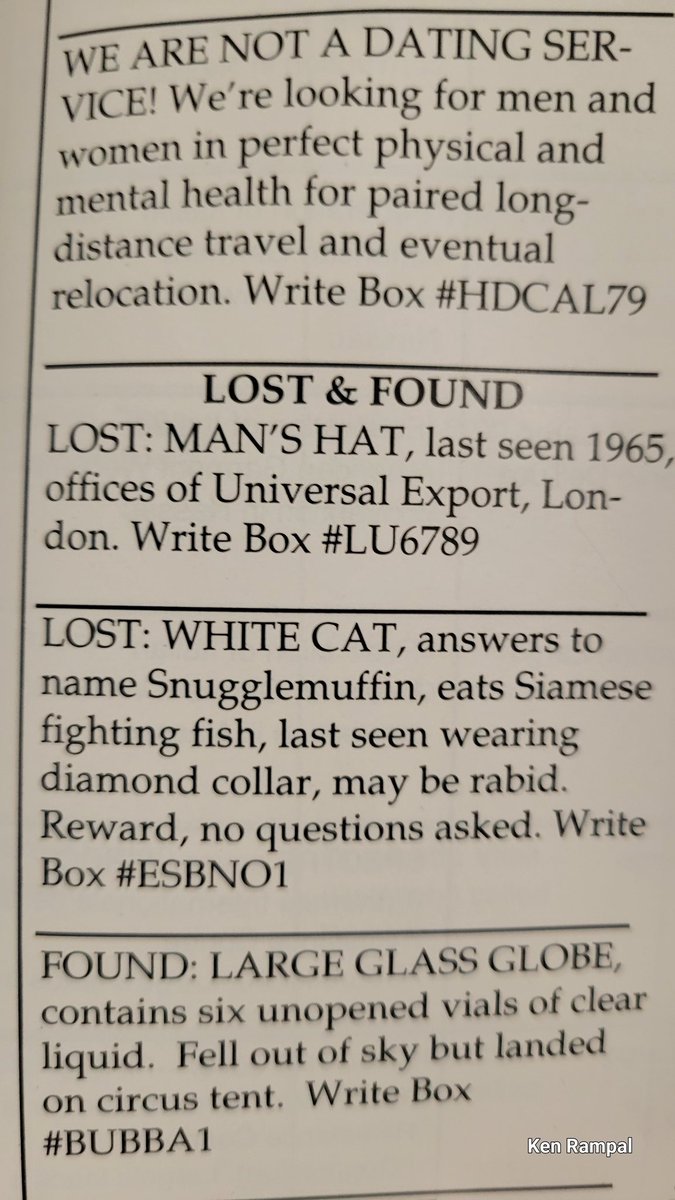 SiriusParadox's tweet image. #FYI: Printing these tiny little #classified ads has been a bread-and-butter approach to global domination long before @Google #Adwords came along.

Stay classy #ClassifiedAds.

#ClassifyingtheClassified®️

🕵‍♀️🔏👨🏽‍💻📠 📡🛰🍦😉