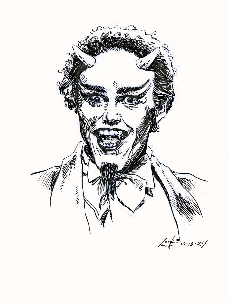 Vincelocke's tweet photo. ·Inktober Drawing 16
Danny Elfman as "The Devil" in FORBIDDEN ZONE (1980)
.
.
#inktober #inktober2024 #forbiddenzone @dannyelfman #richardelfman #penandink https://t.co/idZ3GZbKmD