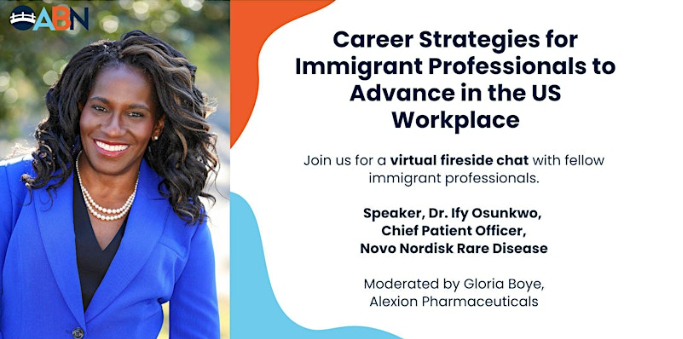 📢 Calling All Immigrant Professionals!

Looking to take your career to the next level?  Join #AfricanBridgeNetwork for a Fireside Chat

🗓️ Date: Mon Oct 28, 2024
🕒 Time: 4:00 PM - 5:30 PM CDT
🔗 Register: eventbrite.com/o/african-brid…

#ImmigrantProfessionals#CareerGrowth#Networking