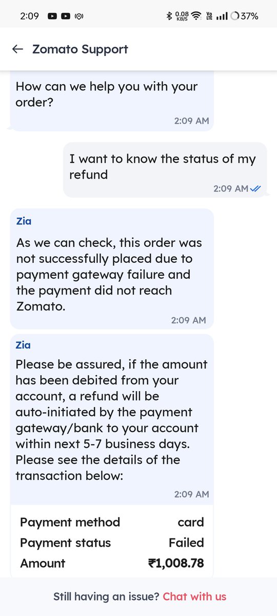 Loshuuuu's tweet photo. @RR_Laxman @zomato Non responsive? 
I lost my money because of their bad gateway and now I am going to sleep hungry tonight. https://t.co/mjWYdPsWN3