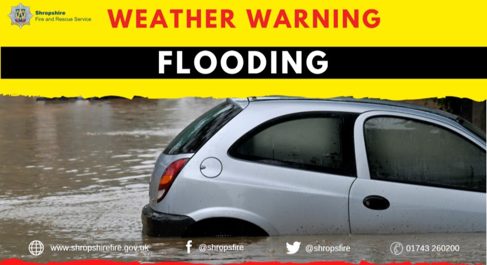 Our teams are supporting Shropshire residents with a number of flooding incidents. 
Fire Control are working hard to answer your calls. 
Please do not drive through flood water and only call 999 in an emergency. <a href="/bbcmtd/">BBC Midlands</a> <a href="/BBCShropshire/">BBC Shropshire</a> <a href="/ShropshireStar/">Shropshire Star</a>
