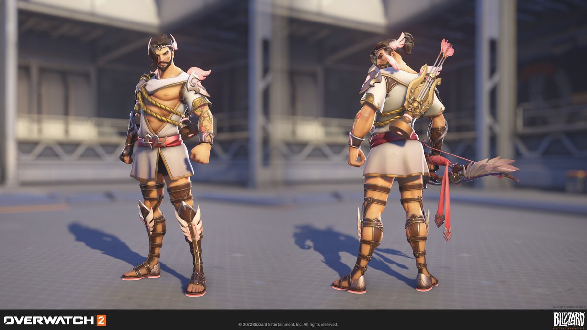 Aaand some shots of Hanzo Cupid(worked on character only). Many thanks to <a href="/airbornstudios/">Airborn Studios</a> and <a href="/Blizzard_Ent/">Blizzard Entertainment</a> for feedback and support, this was super fun to make! #Overwatch2 #OverwatchArt
