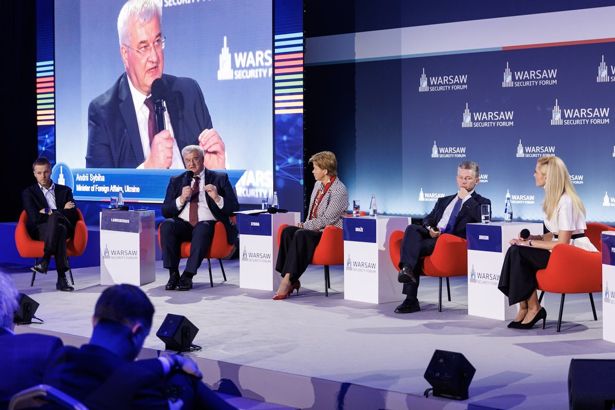 Tsintsadze_a's tweet photo. This year's central theme in #WSF2024🇵🇱, #ThinkingEuropeAnew, provided a framework for rethinking Europe's position in a rapidly evolving global environment, needing a stronger European pillar within NATO. The victory of Ukraine represents a pivotal moment for freedom in Europe🇪🇺 https://t.co/LjU8fRCOMp