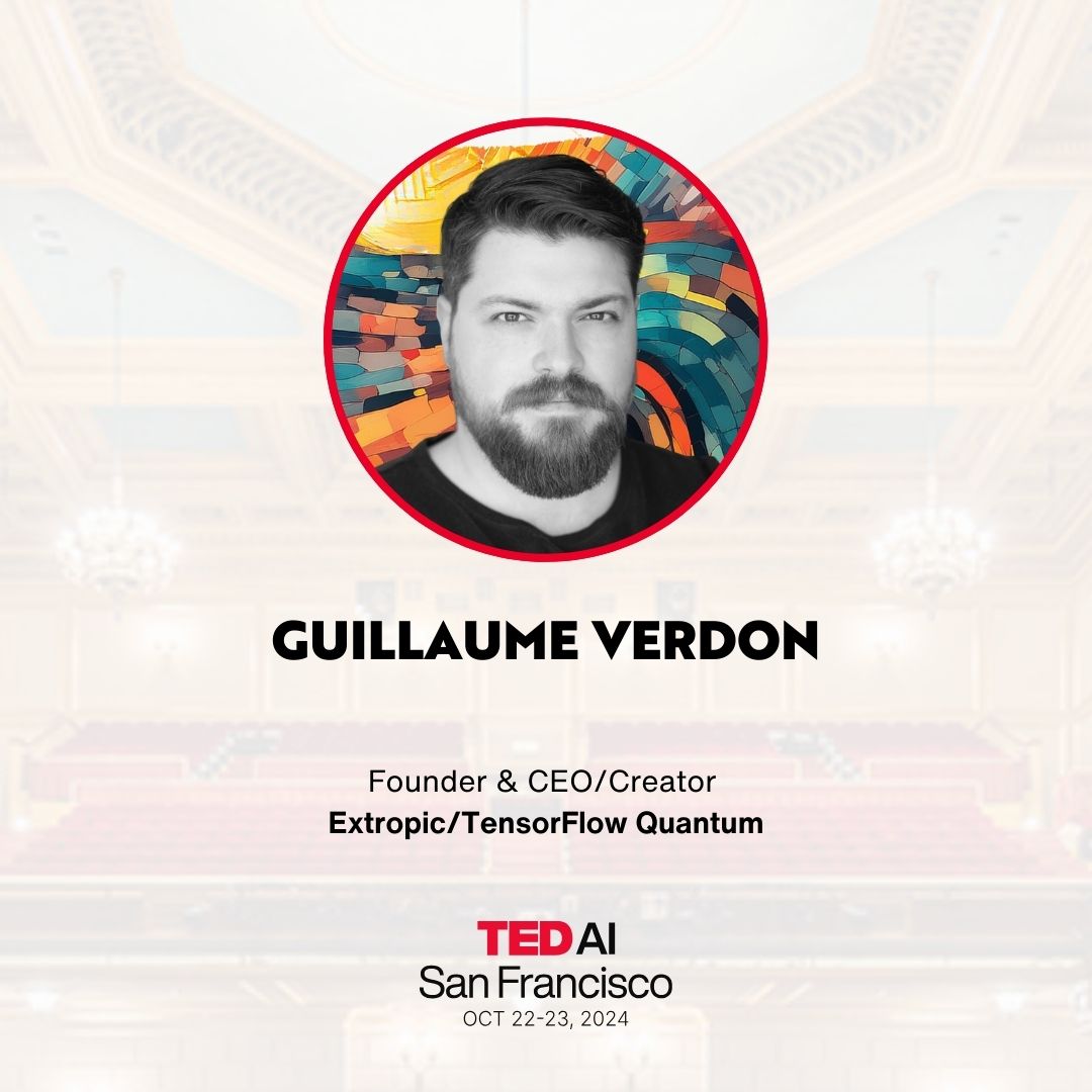 TEDAISF's tweet image. ⚡ #TEDAI Speaker Day 1:
Meet @GillVerd, founder of @Extropic_AI and pioneer of thermodynamic computing - a breakthrough technology that powers more energy-efficient AI processors.
Learn how he’s shaping the future of AI hardware at #TEDAI2024!
#AIHardware #FutureOfAI