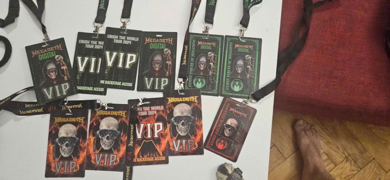 Megadeth's tweet photo. Rattleheads, this one's for you 💀

It was fun seeing you using your Megadeth Digital tour perks to skip the line, get free show tickets and VIP access, and have dinner with us. Until next time. 

"Thanks to Megadeth Digital, we were able to attend the VIP photo op, and then we were taken backstage to join Megadeth for dinner...They were very welcoming, and it felt like a dinner spent with friends...We are very grateful to Megadeth, Megadeth Digital, and all of those behind the scenes that helped make this possible." - Rattlehead #1055 

Join the 5,000-piece generative collection today. For more information, go to https://t.co/l0xubal050