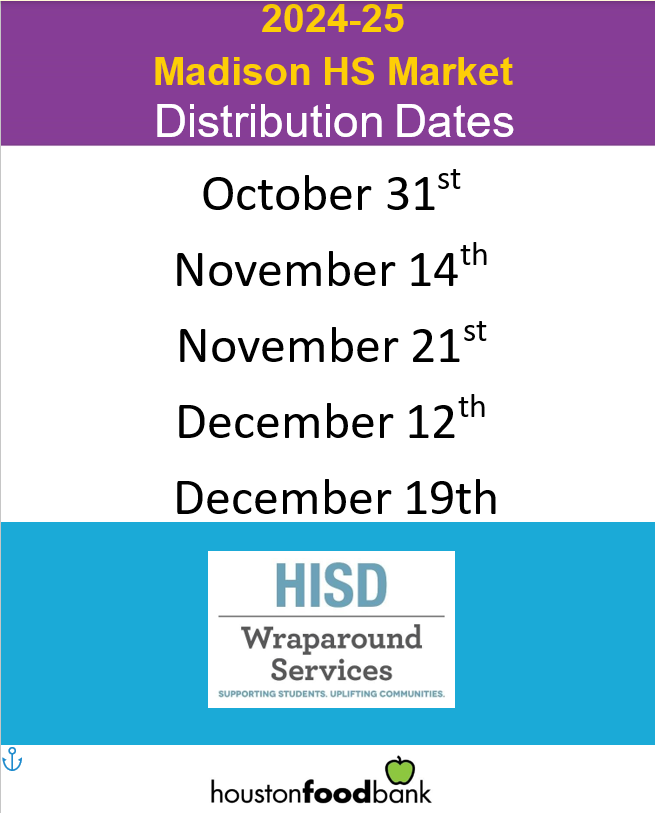 MadisonHS_'s tweet photo. Madison High School Food Distribution in the student parking lot, every 1st &amp; 3rd Thursday of the month! Next one is tomorrow- Oct 17 from 3-5:15 pm. See upcoming dates in the flyer. Share the news! Hope to see you there #JMHS #MadisonMarlins #MarlinNation https://t.co/6vNT0SFW5M