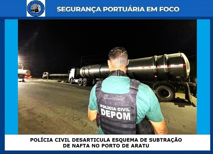 SEGPORTEMFOCO's tweet image. POLÍCIA CIVIL DESARTICULA ESQUEMA DE SUBTRAÇÃO DE NAFTA NO PORTO DE ARATU
O líder da organização criminosa, um intermediário das transações e um comprador foram presos
#portodearatu #codeba #policiacivil #policiacivildabahia #nafta #depom

Link:
segurancaportuariaemfoco.com.br/2024/09/polici…