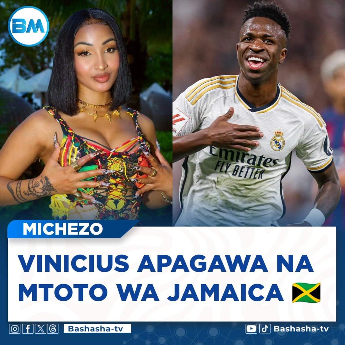 KingHabari's tweet photo. Nyota wa timu ya Taifa ya Brazil anae kipiga katika klabu ya Real Madrid nchini Hispania Vinicius Jr ameonekana kuzama kwenye mahusiano ya Siri na mrembo mwanamuziki kutoka Nchini Jamaica aitwae shenseea .

#bashashatvupdates https://t.co/HcjrqG5DL6