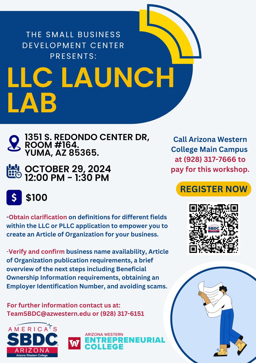 SBDCAWC's tweet photo. 🔹Get an overview of LLCs to help you to make this decision 🗒️✍🏻.

🔹To request a meeting visit the following link:
https://t.co/yUePin1vxp https://t.co/2stQV4ucWI