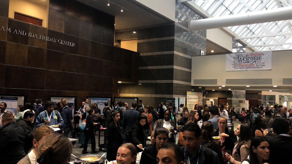 Poster session going on right now! Come stop by and learn about some great research our attendees are working on. #UNCWaterandHealth