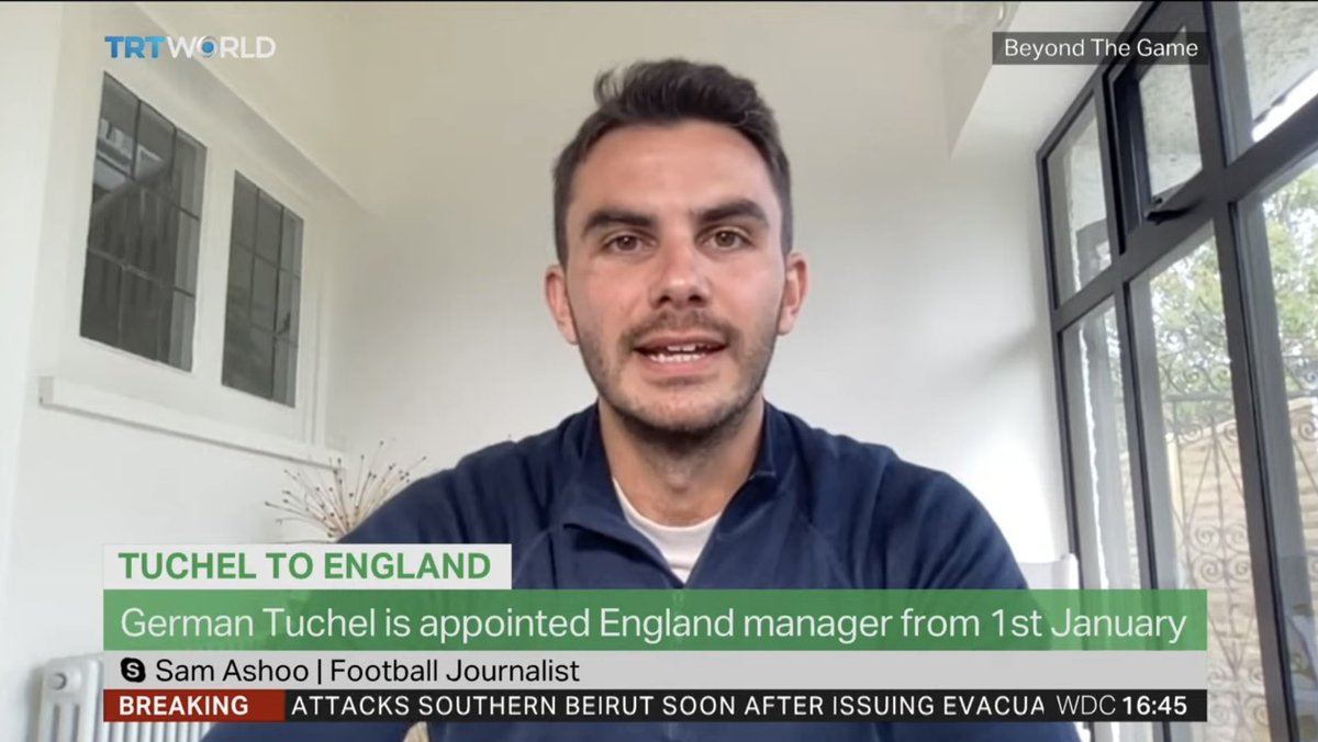 Always great to be on @TRTWorld, this time talking Thomas Tuchel to <a href="/England/">England</a>.