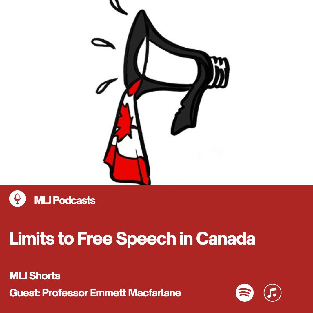 Listen to our latest podcast on the challenges of freedom of expression in Canada’s digital landscape: lawjournal.mcgill.ca/podcasts/

Featuring @EmmMacfarlane, Professor of Political Science at the University of Waterloo.