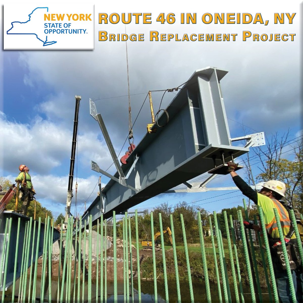 Anderson_UB's tweet image. #AndersonUnderBridge tips its hat to @NYSDOT as they work to replace the Route 46 Bridge in Oneida. We enjoy serving the Empire State and are available to deliver your safe #UnderBridgeAccess whenever &amp;amp; wherever you need us.