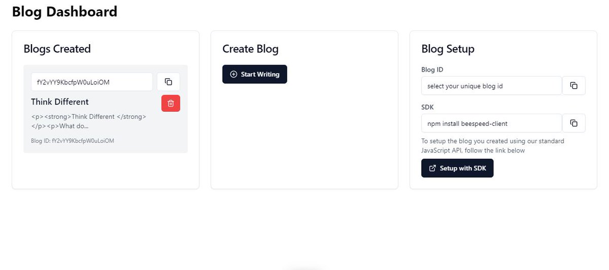 I am building an easy to use content management platform for developers. Just launched version 1.0.0. Happy to take feedback beespeed.dev