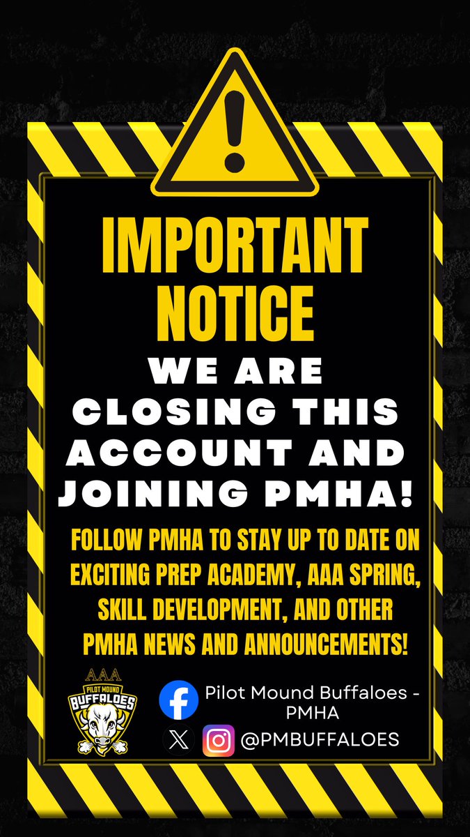 PMHA is streamlining our social media into one account to provide all of our loyal followers with up to date information from one source.  Be sure to follow us at <a href="/pmbuffaloes/">PMHA Buffaloes</a> to stay in the loop on all things PMHA!  #FearTheBuffs #PMHA #StudentAthletes