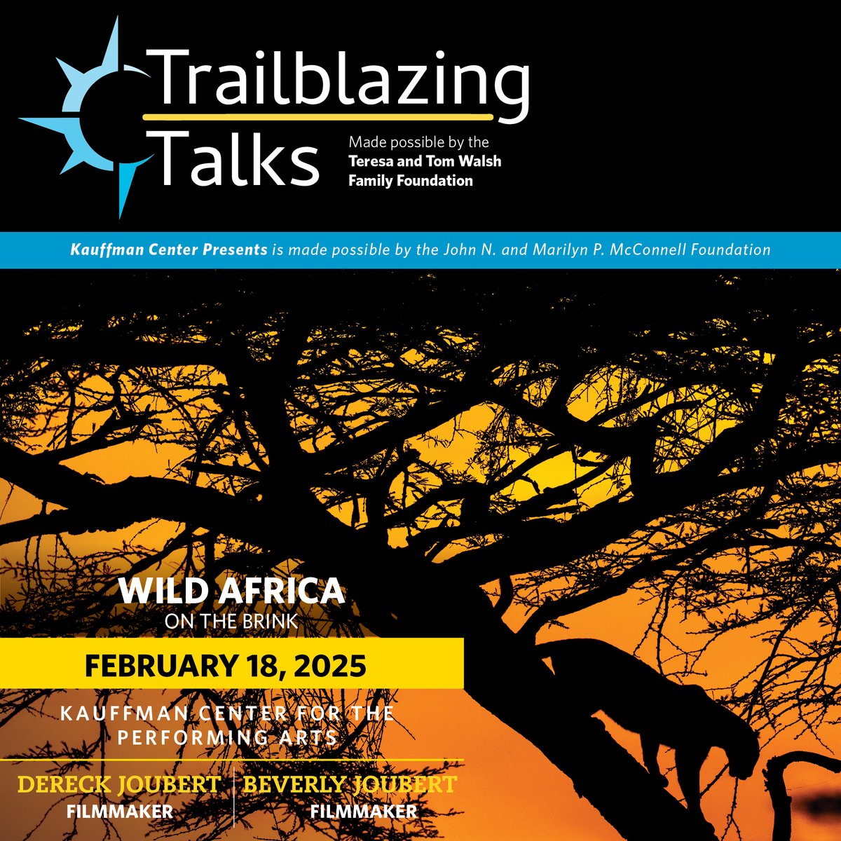 kauffmancenter's tweet photo. Tickets are now available for Kauffman Center's adventure series, Trailblazing Talks. Enjoy presentations from photographers, explorers, climbers and engineers as these experts take you from space to Africa to some of the highest peaks in the world.

🎟️ https://t.co/CD6oQZRA66 https://t.co/ZYtFpFjR4o
