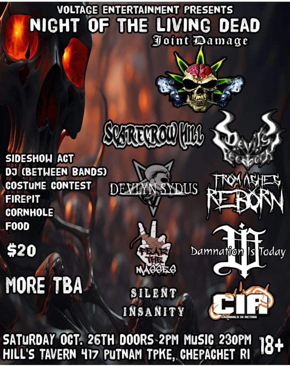 This one is coming up soon! Get your tickets while you can! Link below! 👇 

damnationistoday.com/merch/p/ticket…

#newmusic #metal #poppunk #punkrock #meralcore #hardrock #localmusic #DIT #rivals #pointnorth