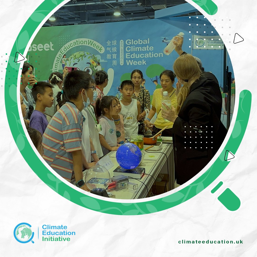 ClimateEduUK's tweet photo. We're thrilled to announce that the #ClimateEducation Initiative recently held Global #ClimateEducationWeek in China! We engaged thousands of students, youth, and public with #ClimateAction and equipping them with essential knowledge and skills through interactive activates. https://t.co/w1tSwyTPsc