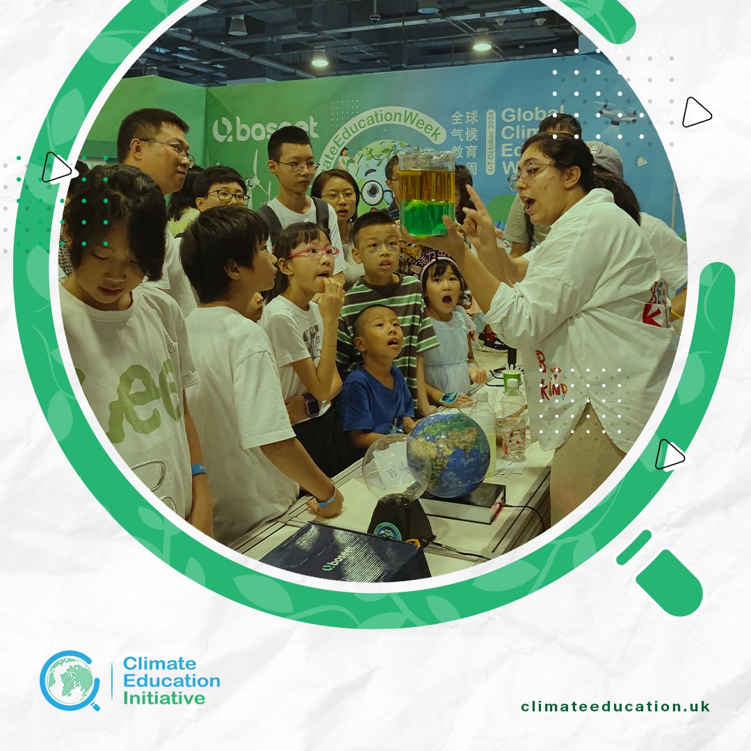 ClimateEduUK's tweet photo. We're thrilled to announce that the #ClimateEducation Initiative recently held Global #ClimateEducationWeek in China! We engaged thousands of students, youth, and public with #ClimateAction and equipping them with essential knowledge and skills through interactive activates. https://t.co/w1tSwyTPsc