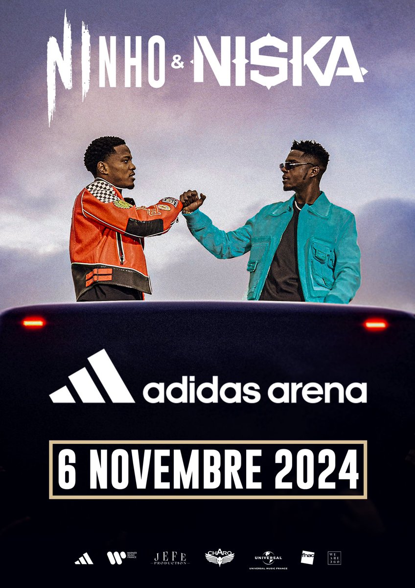 Adidas Arena, CD/vinyles et écharpe GOAT de <a href="/ninhosdt/">NINHO SDT</a> et <a href="/Niska_Officiel/">NISKA 🦅</a> disponible en exclusivité <a href="/Fnac/">Fnac</a> : 

🎟️ : fnac.com/a20945782/Ninh…
