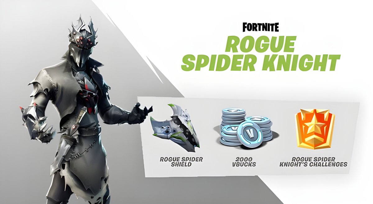 EXCLUSIVE ROGUE SPIDER KNIGHT + 500 VBUCKS GIVEAWAY 🎉 Winner Announced in 48 Hours 🎉

- Like and Retweet
- Join Here: discord.com/invite/the-cit…

#Fortnite #Fortnitemares #FortniteAbsoluteDoom