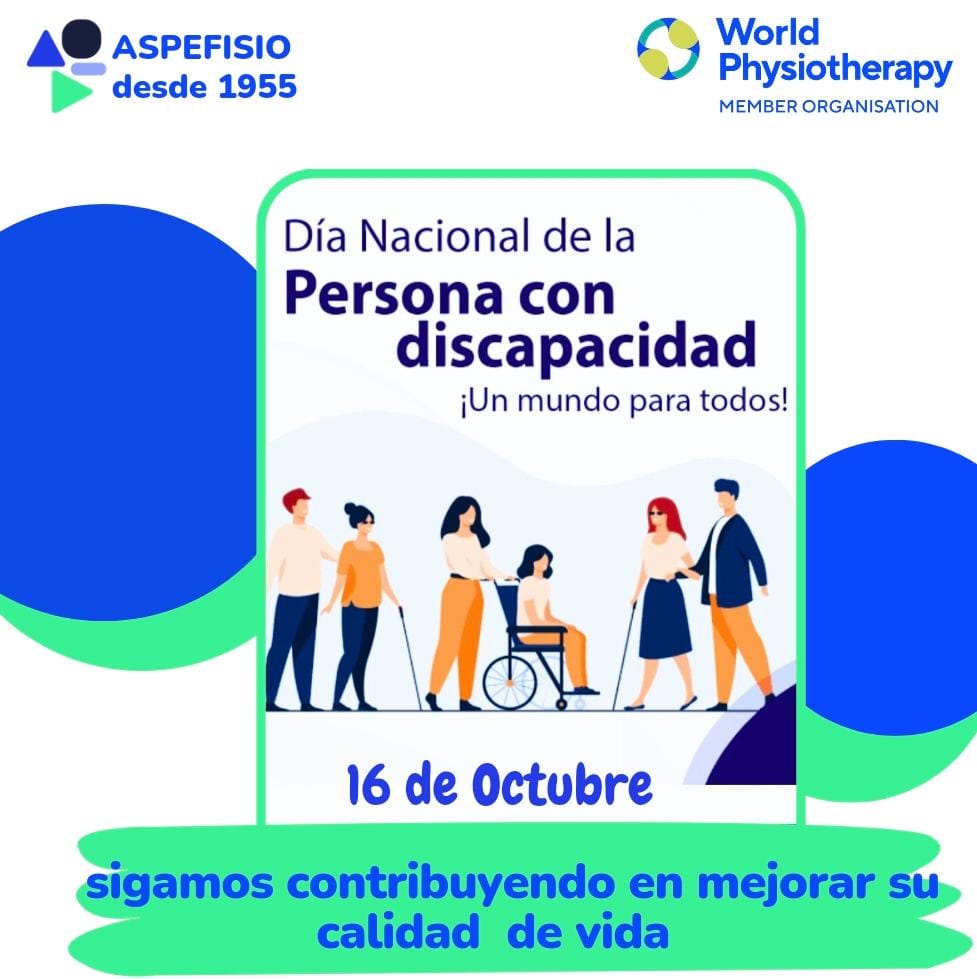 ♿ Día Nacional de la Persona con Discapacidad
🗓️ 16 de octubre
Protección, atención, educación y rehabilitación integral que permita a las personas con discapacidad participar activamente en el desarrollo del Perú
📣 ¡Construyamos una sociedad que respete y valore sus derechos!