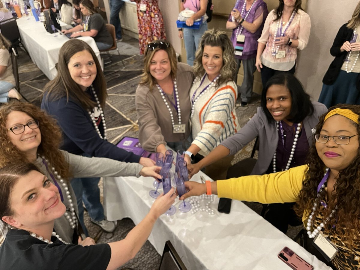 Jefcoed teachers sharing a toast and celebrating 30 spectacular years of AAGC! #aagc2024 <a href="/alabamagifted/">Alabama Gifted</a>