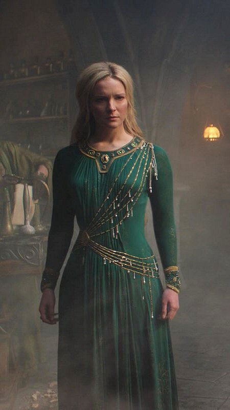 galadriel green dress The Rings of Power Season 1 Galadriel Cosplay Costume main image 0
