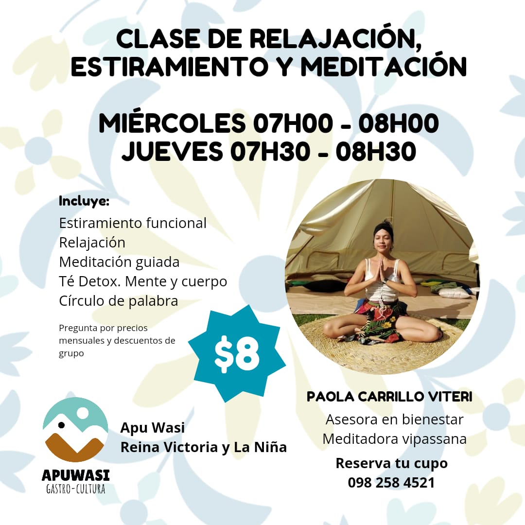 pametroya's tweet photo. Desde un tiempo acá estoy meditando. Me ha resultado una práctica muy sanadora en muchos aspectos. Comparto el contacto de Paola; ella es maravillosa en muchos sentidos.
Quiero que esto le llegue a las personas que quieren calmar su mente.
Por favor RT. https://t.co/ptjJcwUaN3