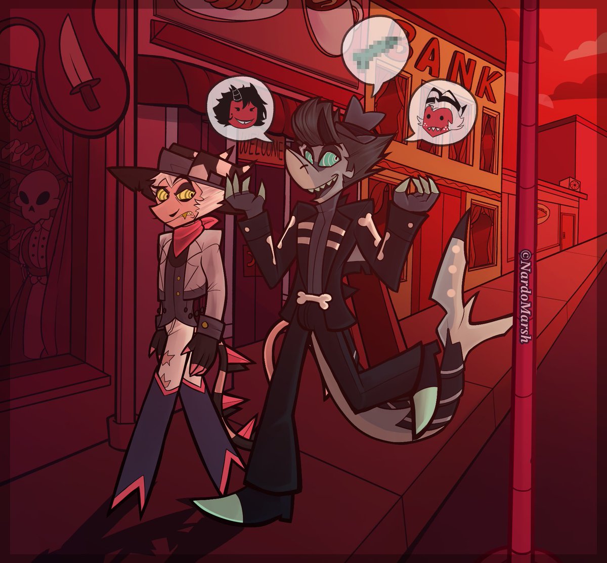 Nardovix's tweet image. What’s he yapping about?

#straz #helluvaboss #HelluvaBossFanart #HelluvaBossStriker #HelluvaBossChaz #chazthurman #strikerxchaz #fanart