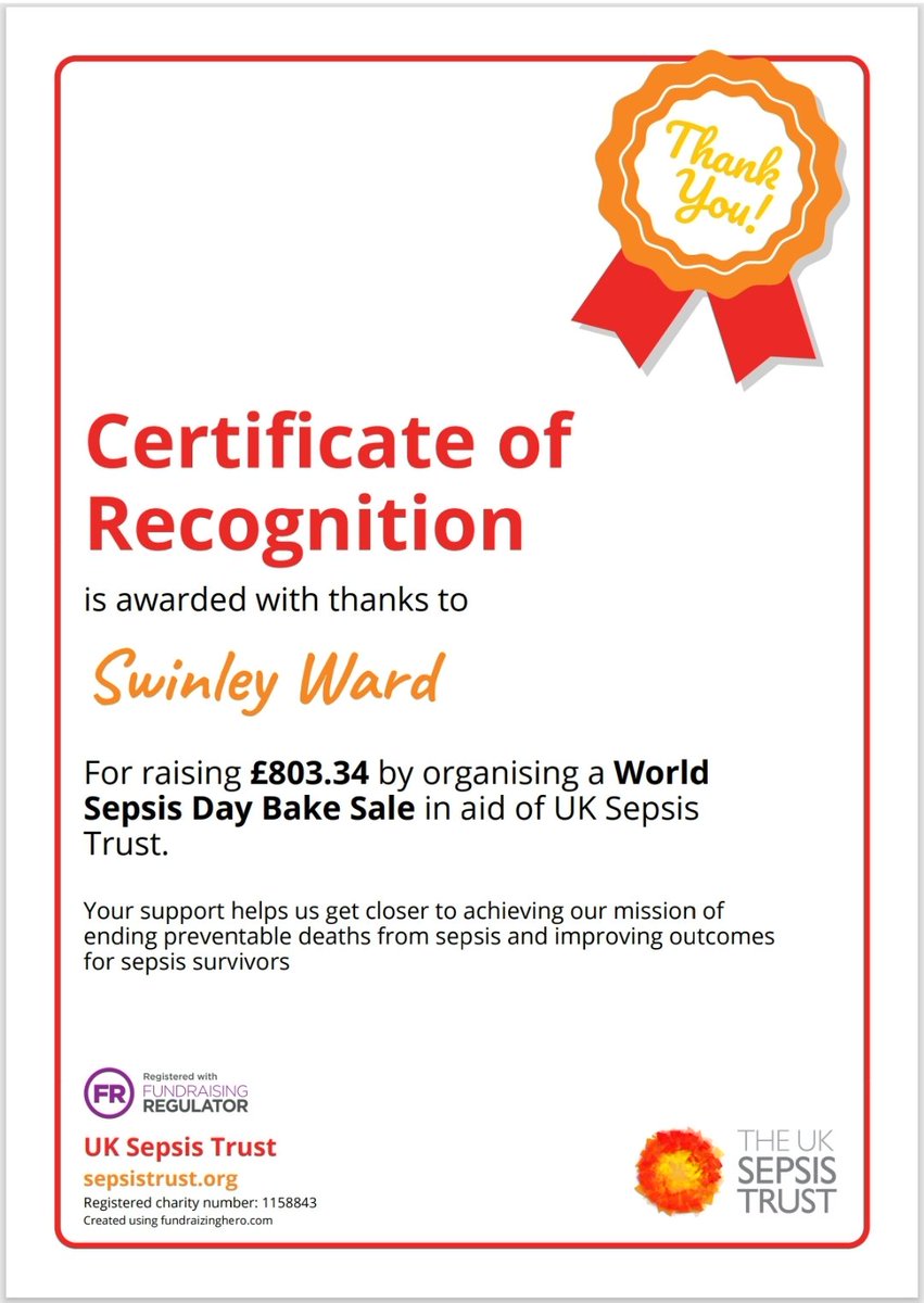 Thankyou to all our amazing staff, patients and friends for helping us achieve this. A massive £803 for <a href="/UKSepsisTrust/">The UK Sepsis Trust</a> 

#sepsis <a href="/wwl_staffexp/">WWL Staff Experience 💙</a> <a href="/WWLNHS/">WWL NHS</a> <a href="/k_mantron/">Kevin Parker-Evans (He/Him)</a> <a href="/RuthFearnyough/">Ruth Fearnyough</a>