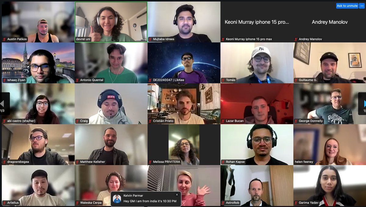 buzea200's tweet photo. Every time we kick off a new @DevRelUni cohort, I feel pure joy. It's an amazing feeling to bring together people from all over the world, joining from their respective time zones, whether it's the middle of the day or night, all in a single Zoom meeting. 

Being raised in a family of educators—my grandmother taught, and my mom still does—I’ve always felt that teaching would be part of my journey. But traditional curricula, often designed decades ago, didn’t feel right. I wanted the flexibility to share up-to-date insights and practical skills that can be applied immediately, helping to transform lives for the better. 

We’re fortunate to live in a time when technology allows us to do just that. Borders blur, cultures mix, and people enrich one another in real time sharing knowledge from every corner of the globe. 

This is what we strive to do at DevRel Uni: empower people to empower others by leveraging tech.

Thank you, Cohort 6—you made today special. A big thank you as well to the incredible mentors joining this cohort: @austingriffith, @HammerToe, @KevinBlancoZ, @francescoswiss, @geniusyinka, @FmrSmrt, and last but not least, thank you to @arbitrum for powering Cohort 6.