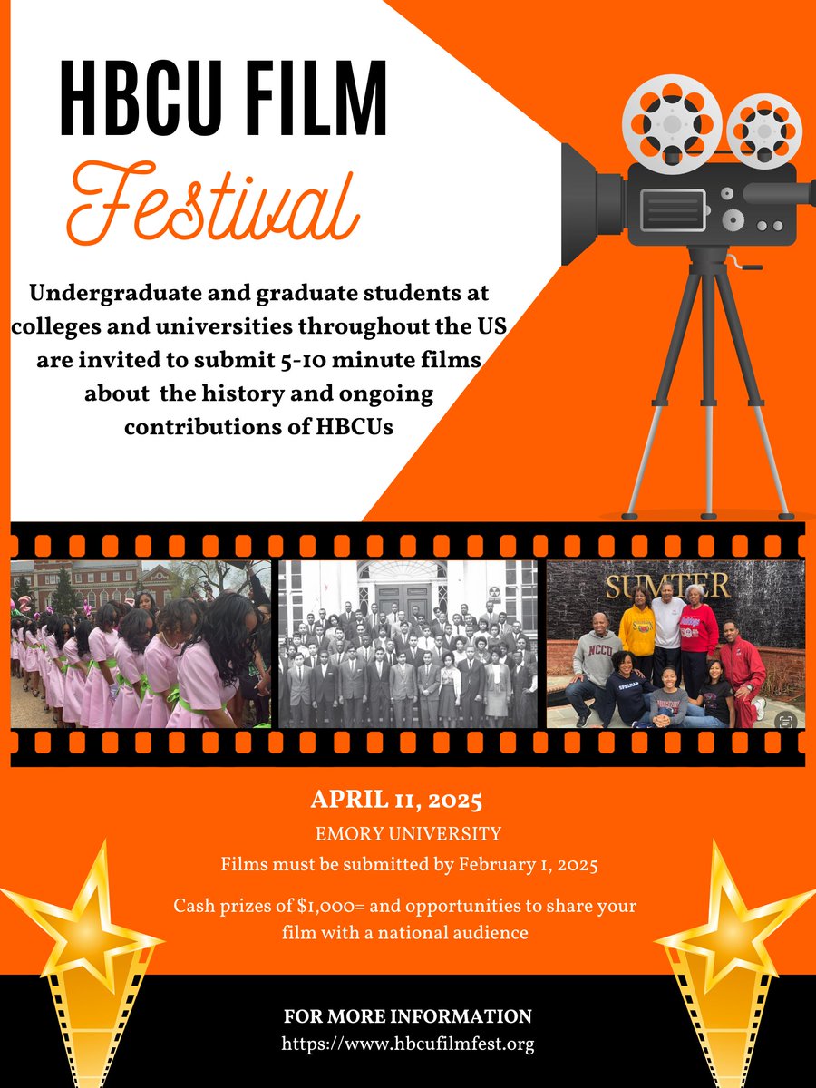 Please encourage students to submit a 5-10 minute film on any aspect of the rich history and culture of HBCUs.  There will be cash prizes and the opportunity for students to screen their films in front of a national audience.