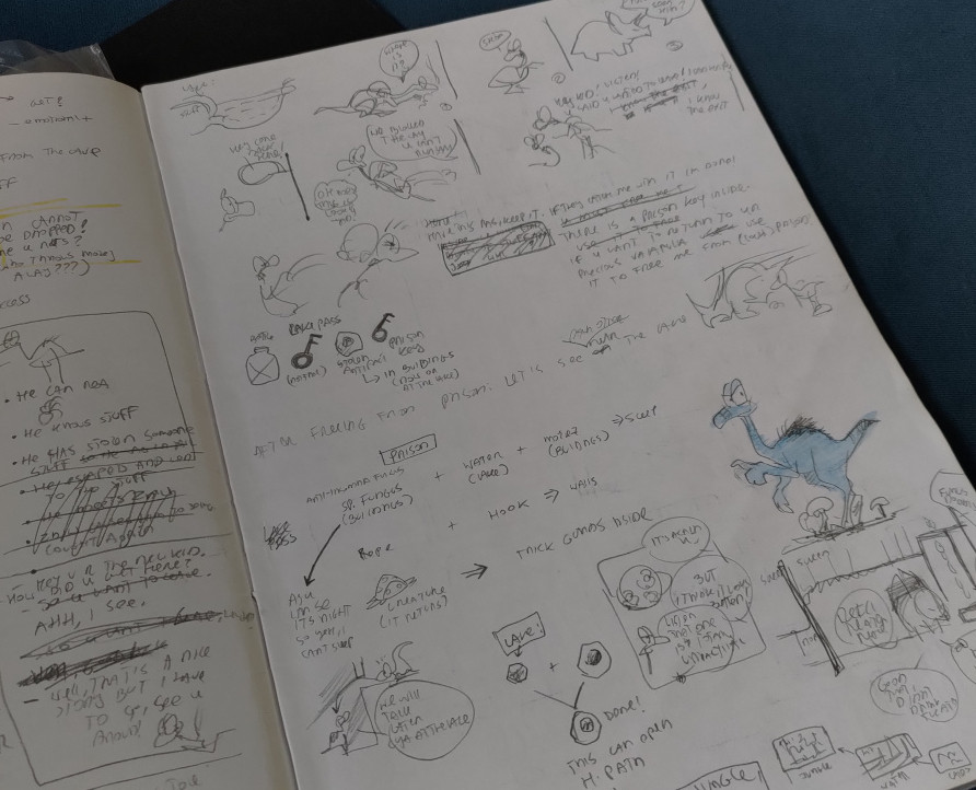 Zniw Adventure was designed in the most traditional way possible - including a traditionally made design document!