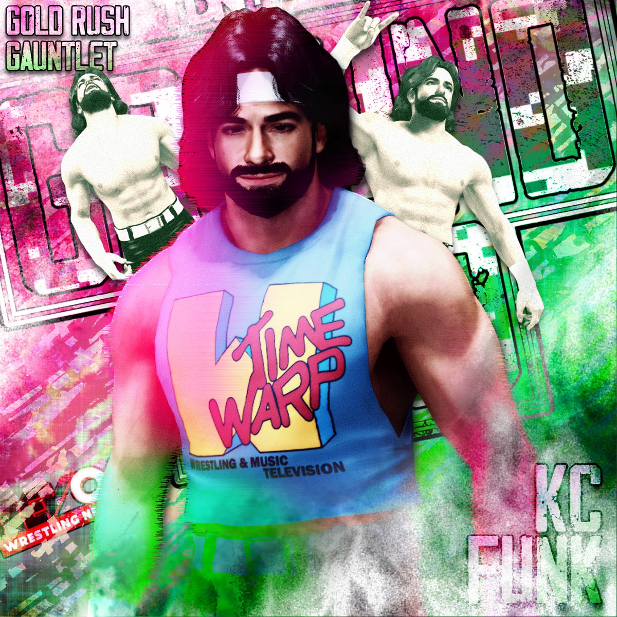 TakedownNetwork's tweet photo. Sorry for the wait!

OFFICIAL!

THE FINAL ENTRANT IN THE GOLD RUSH GAUNTLET!

ONE HALF OF THE GREAT TAG TEAM TIME WARP, A HIMBO WHO CAN HOLD IT DOWN IN THE RING!

ENTRANT #9: REPRESENTING REVOLT WRESTLING NETWORK | KC FUNK! https://t.co/qAGbyymE5m