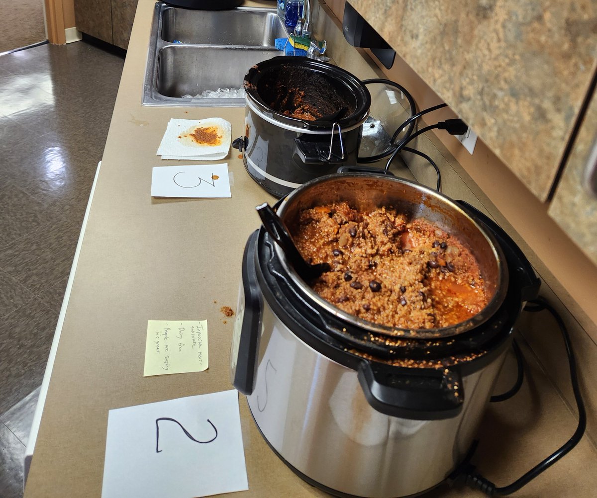 And the winner is ... Erin Feller, director of development &amp; external relations, was named the 2024 Chili Master during the #UARKLaw Fall Chili Cook-Off. Megan Mumaugh, event coordinator, and Sonya Mayner, circulation and interlibrary loan manager, placing 2nd &amp; 3rd.
