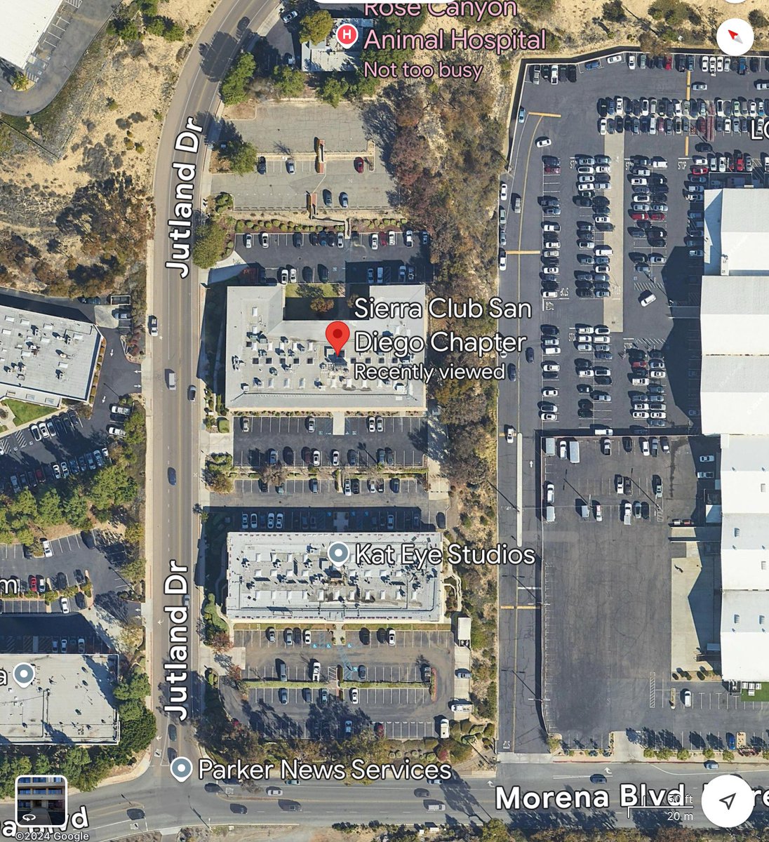 The Sierra Club's parking lot in San Diego is *safely* far from scary mass transit. Because who needs efficient public transport when you can enjoy a leisurely stroll from your car to your job blocking multifamily homes in San Diego? 🚗💨