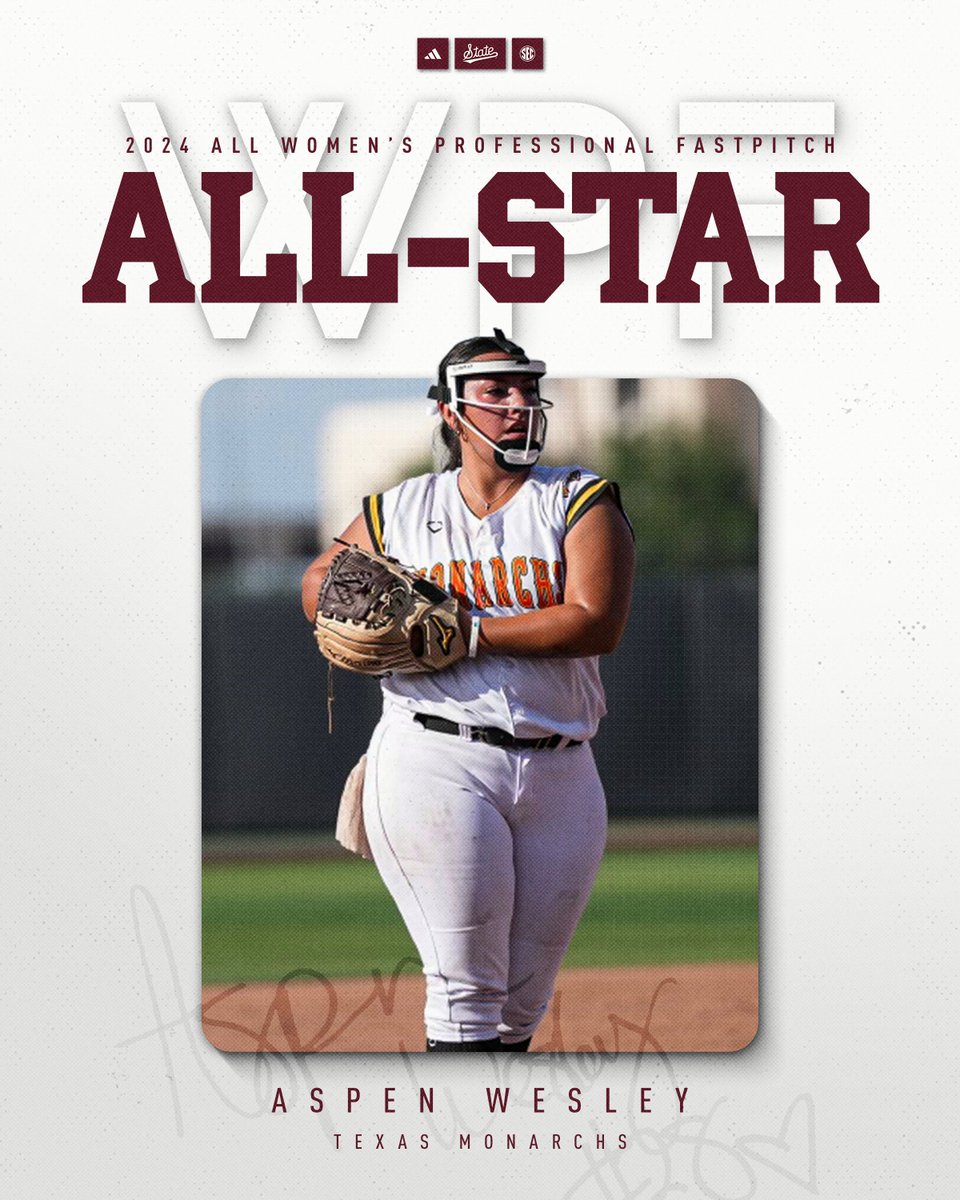 Mississippi State Softball (@hailstatesb) on Twitter photo Rookie year ✅ All-Star ⭐️
Congratulations, <a href="/aspen_wes/">aspen wesley</a>!
📰 hailst.at/3zZjFeA
#StateToTheShow | #HailState🐶 Rookie year ✅ All-Star ⭐️
Congratulations, <a href="/aspen_wes/">aspen wesley</a>!
📰 hailst.at/3zZjFeA
#StateToTheShow | #HailState🐶