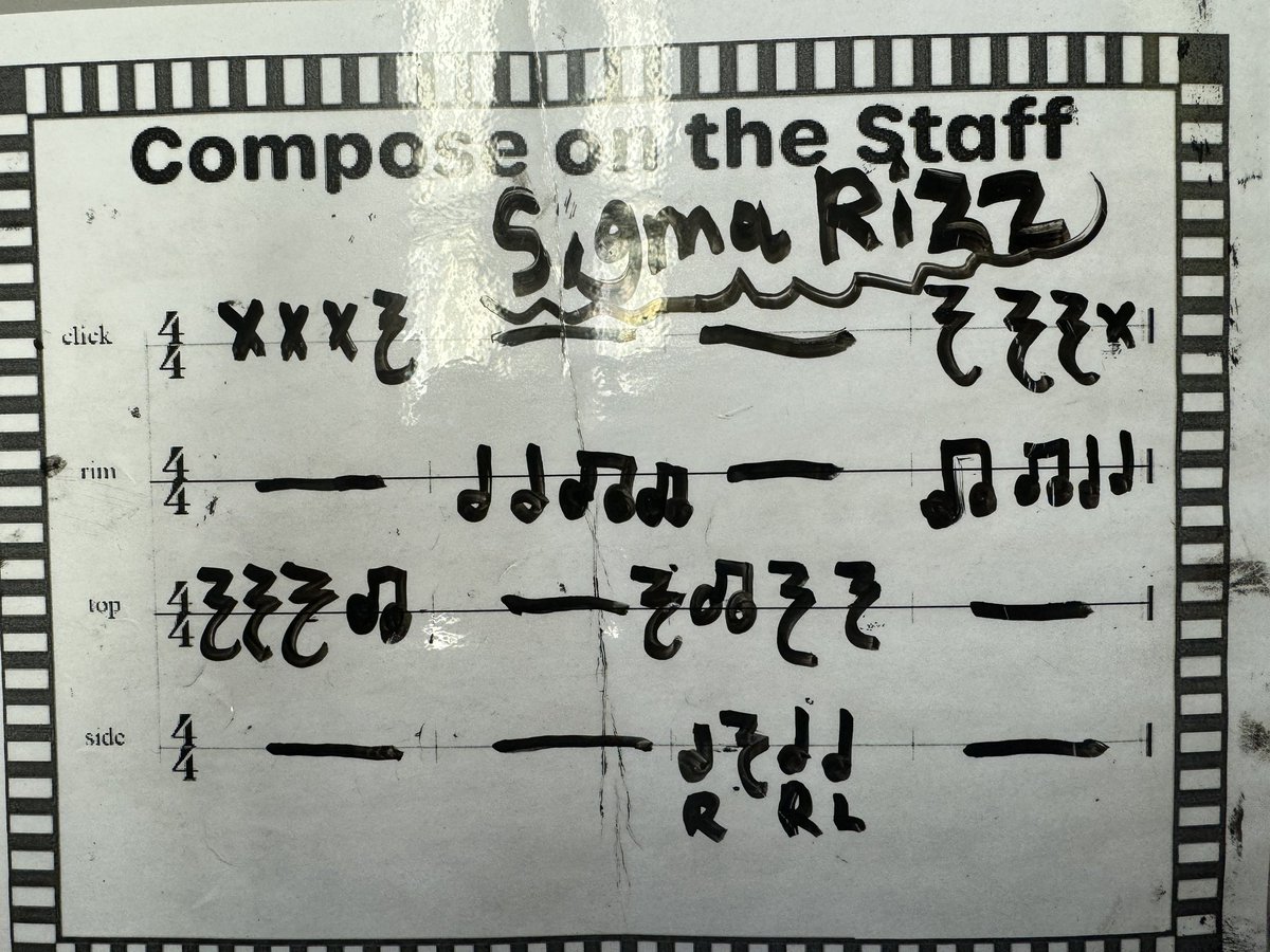 Wow! When they get it, they get it! Writing drum parts!