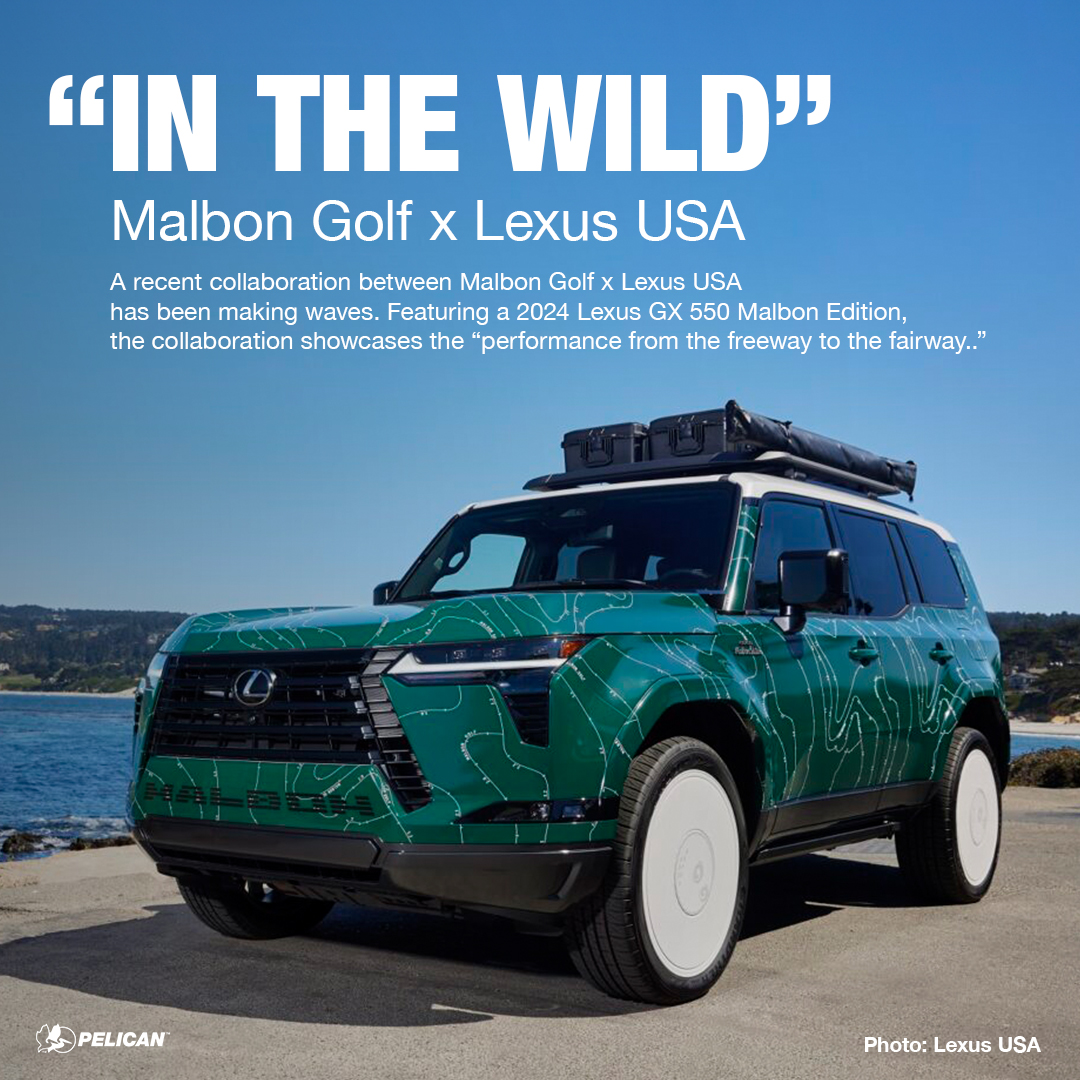 A recent collaboration between Malbon Golf x Lexus USA has been making waves. The 2024 Lexus GX 550 Malbon Edition features a special edition green / white livery, 22-inch single-dish white wheels, and features two Pelican™ 1755 Air Cases

Read more: pelican.com/us/en/discover…