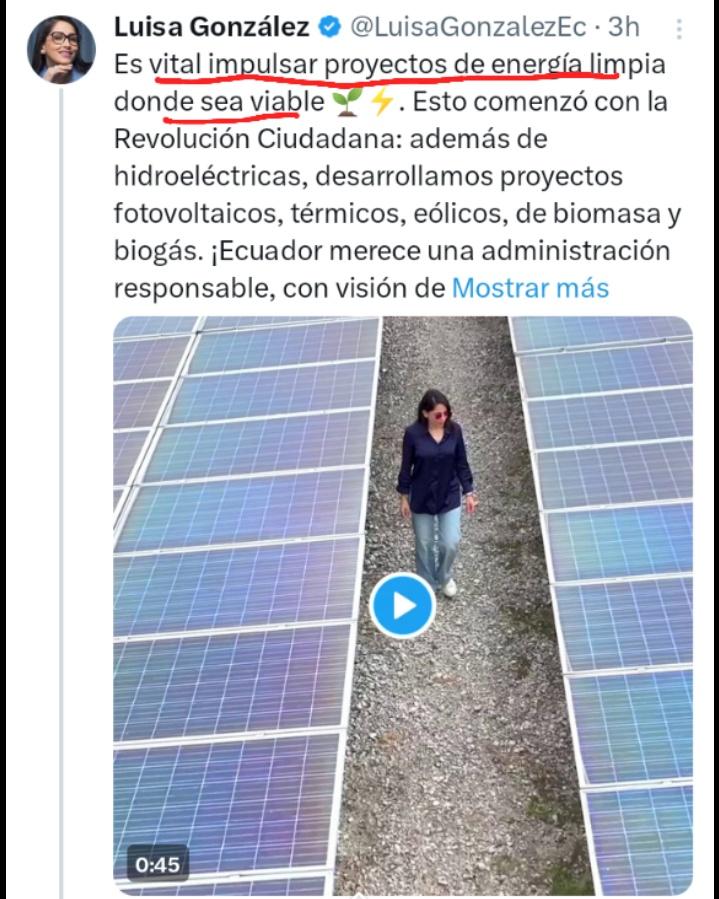 MemesDelMijinOr's tweet photo. Luisa González :
#Antes se oponía a la construcción de un proyecto de energía limpia y #Ahora dice que es necesario 😅🤡
Todos sabemos lo cínicos que son estos Correistas, pero ya da coraje ver que se pasan de HPTAS, piensan que todos somos pendejos como sus borregos https://t.co/q7tRbgVQR0