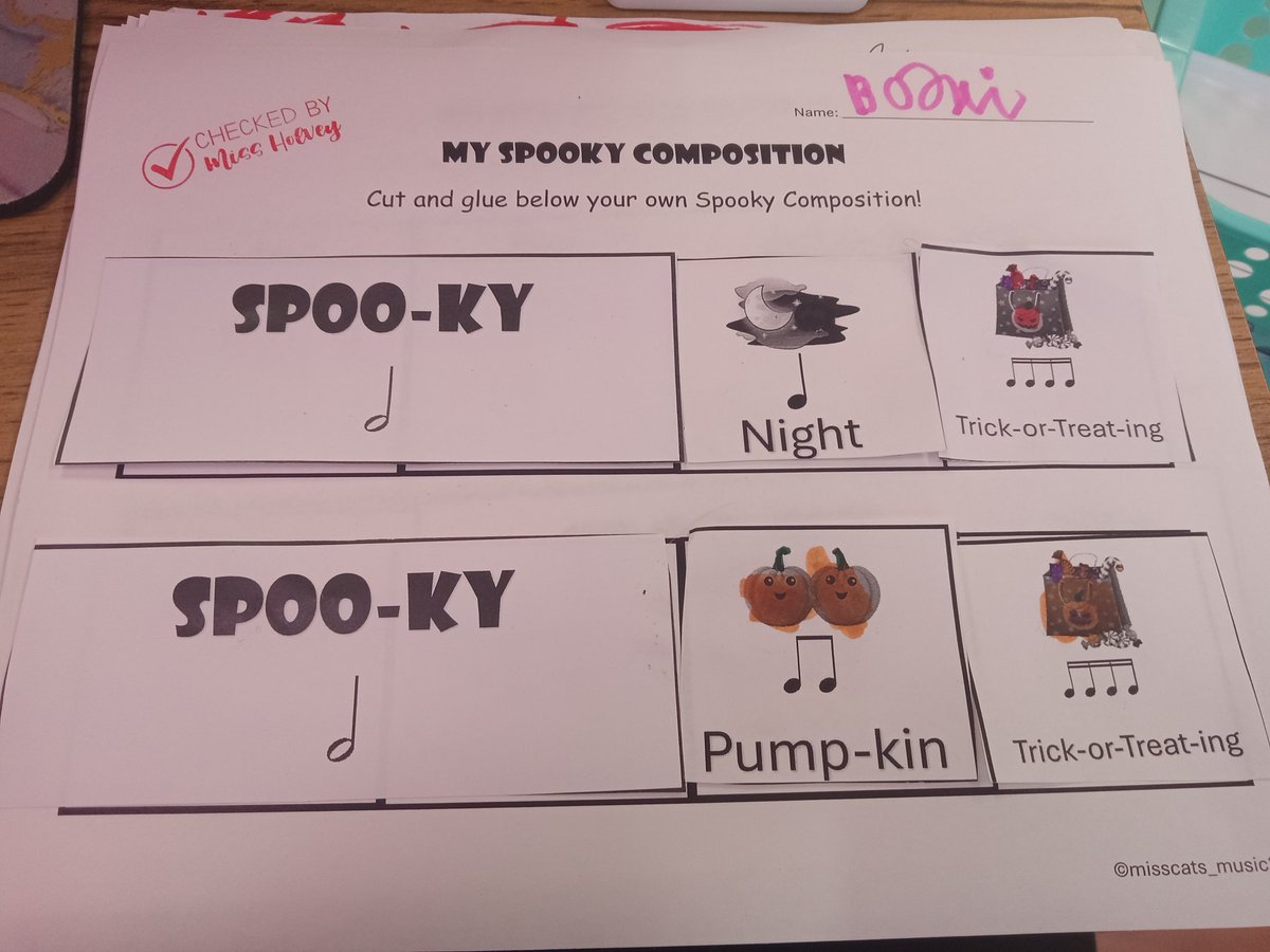 Creating our own Spooky Compositions in K-2 music! 🎃 <a href="/IvyHawnSuhr/">Ivy Hawn Principal</a> <a href="/PrycelessAP/">Alicia Pryce</a>