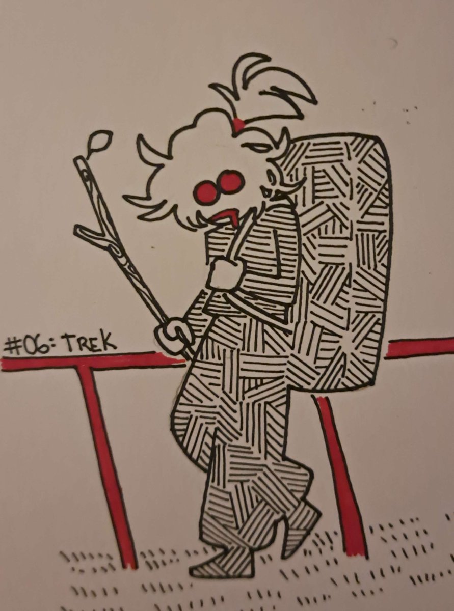NaranjaSoda's tweet photo. #6: trek

#inktober2024 #sketchtober #drawingprompt https://t.co/v4SvqrrL8p