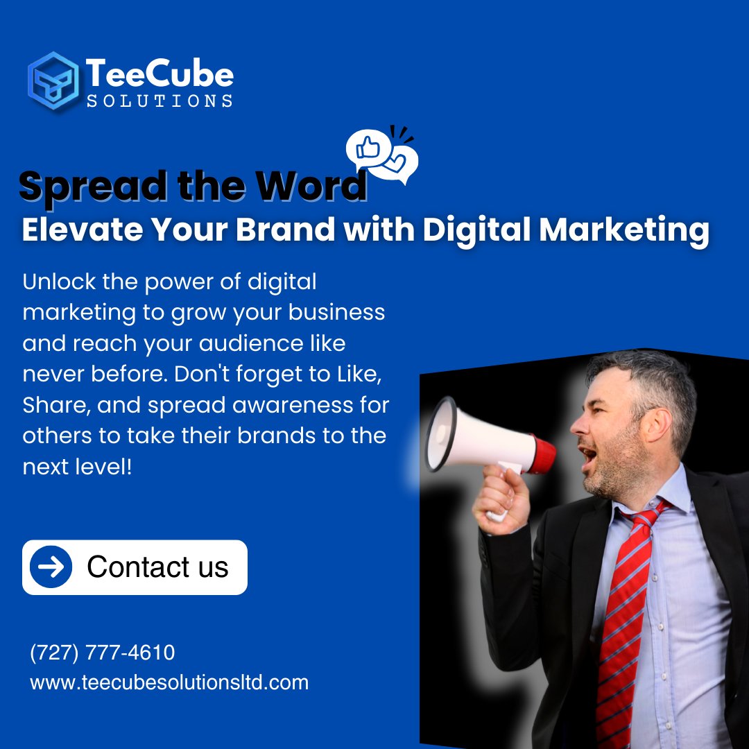 TcubeeSolutions's tweet photo. Unlock the full potential of digital marketing to grow your business and connect with your audience like never before! Visit us: https://t.co/WJPp8C50fm
Call us: (727) 777-4610
#DigitalMarketing #BrandGrowth #MarketingStrategy https://t.co/OeiSJI2t31