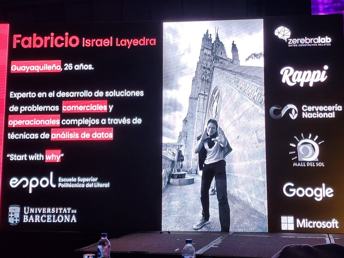 CarlosMonsalveA's tweet photo. Una de las sesiones más inspiradoras del #InnovatLATAM. Tres jóvenes que están triunfando en el mundo del desarrollo de software e ingeniería de datos, gracias a la formación transversal de programación de @espol, el itinerario de análisis de datos y los @bootcampsespol #ADNESPOL https://t.co/7DwuqK70It