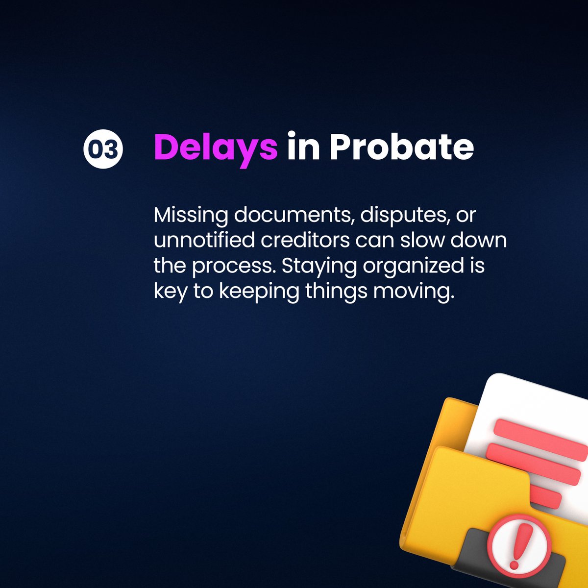 JeffEannarino's tweet image. Probate can be tricky—from contested wills to frustrating delays. Want to know the biggest challenges and how to handle them? Check the comments for our blog link and learn more! 🛡️📜

Book a discovery call with us today. ☎️

#probateissues #estateplanning