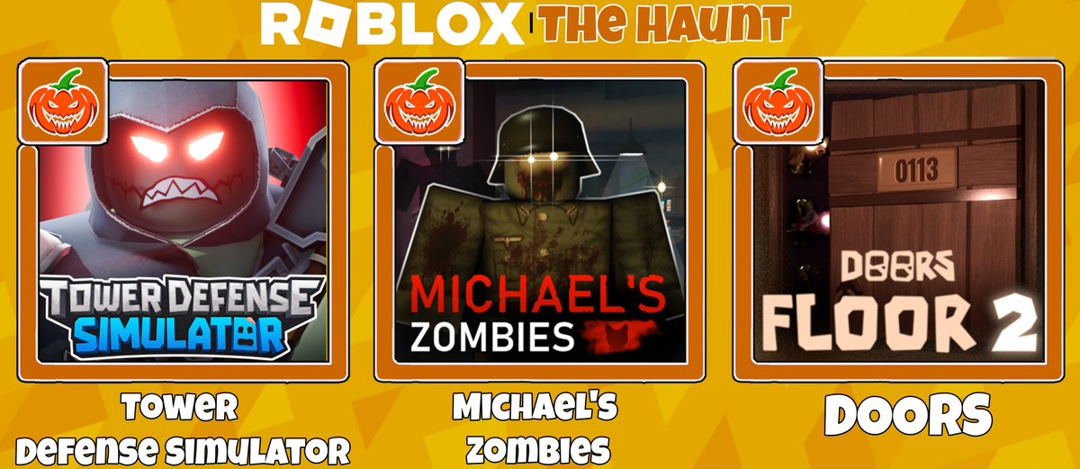 DOORS Halloween game artwork DOORS Floor 2 artwork featured in a Roblox Halloween game promotion