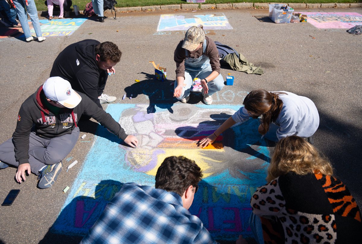 FurmanU's tweet photo. Color us impressed! Homecoming chalking is underway outside the DH #HomeAtFurman https://t.co/o6srjLSBC1