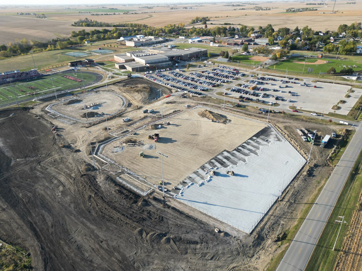 Getting started on the base rock this week for the new North Polk baseball field.