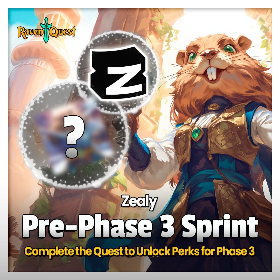 🧩RavenQuest Puzzle Challenge - Quest #03 is Live!🧩

Think you’ve got what it takes? Time to put your skills to the test!

Click here to access the Zealy Quest: zealy.io/cw/ravenquest/

Are you ready for the next challenge?